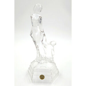 Royal Crystal Rock Italian Clear Crystal Figurine Mother Holding Child Figurine